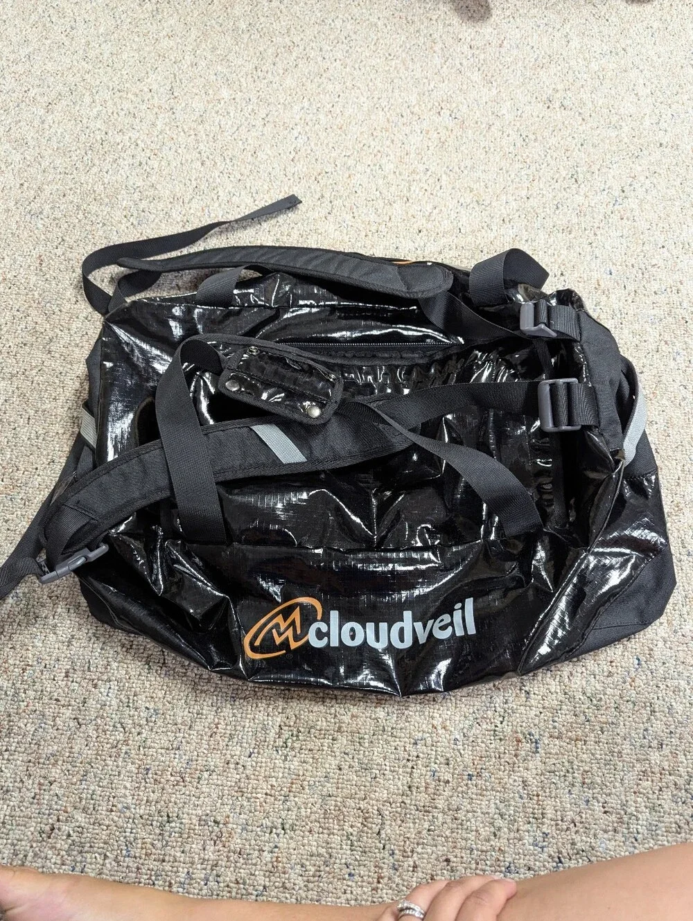 Cloudveil Black Duffel Bag - Travel & Gym Bag